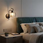 lampe murale moderne led noir fixation décoration intérieure sans motif opaquet