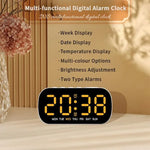 horloge numérique LED multi fonctions alarme date temps blanc vert bleu moderne