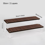 présentoir bois marron moderne étagère transparent vis fixations mariage anniversaire