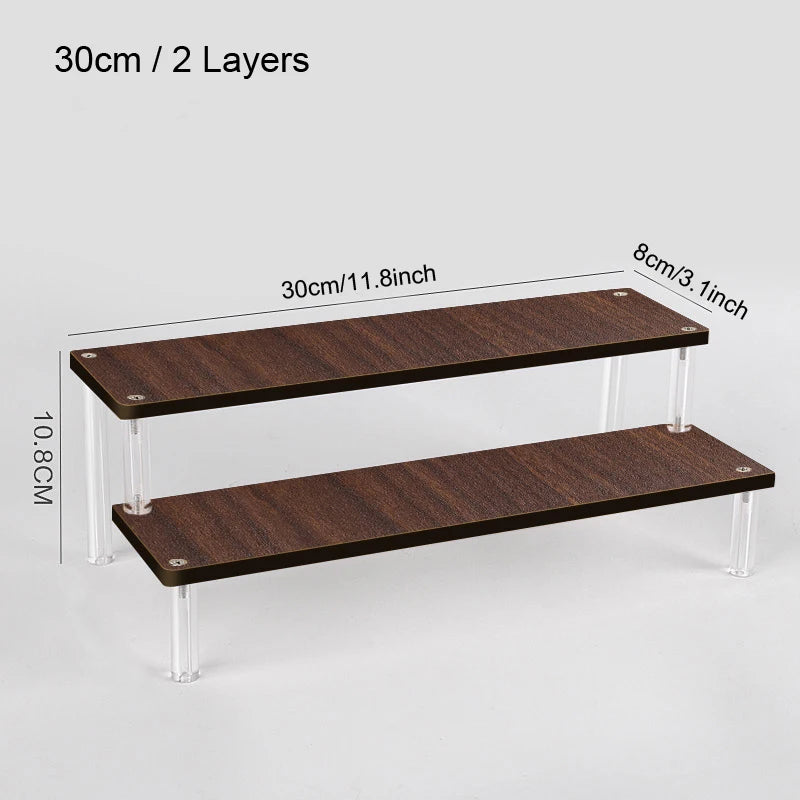 présentoir bois marron moderne étagère transparent vis fixations mariage anniversaire