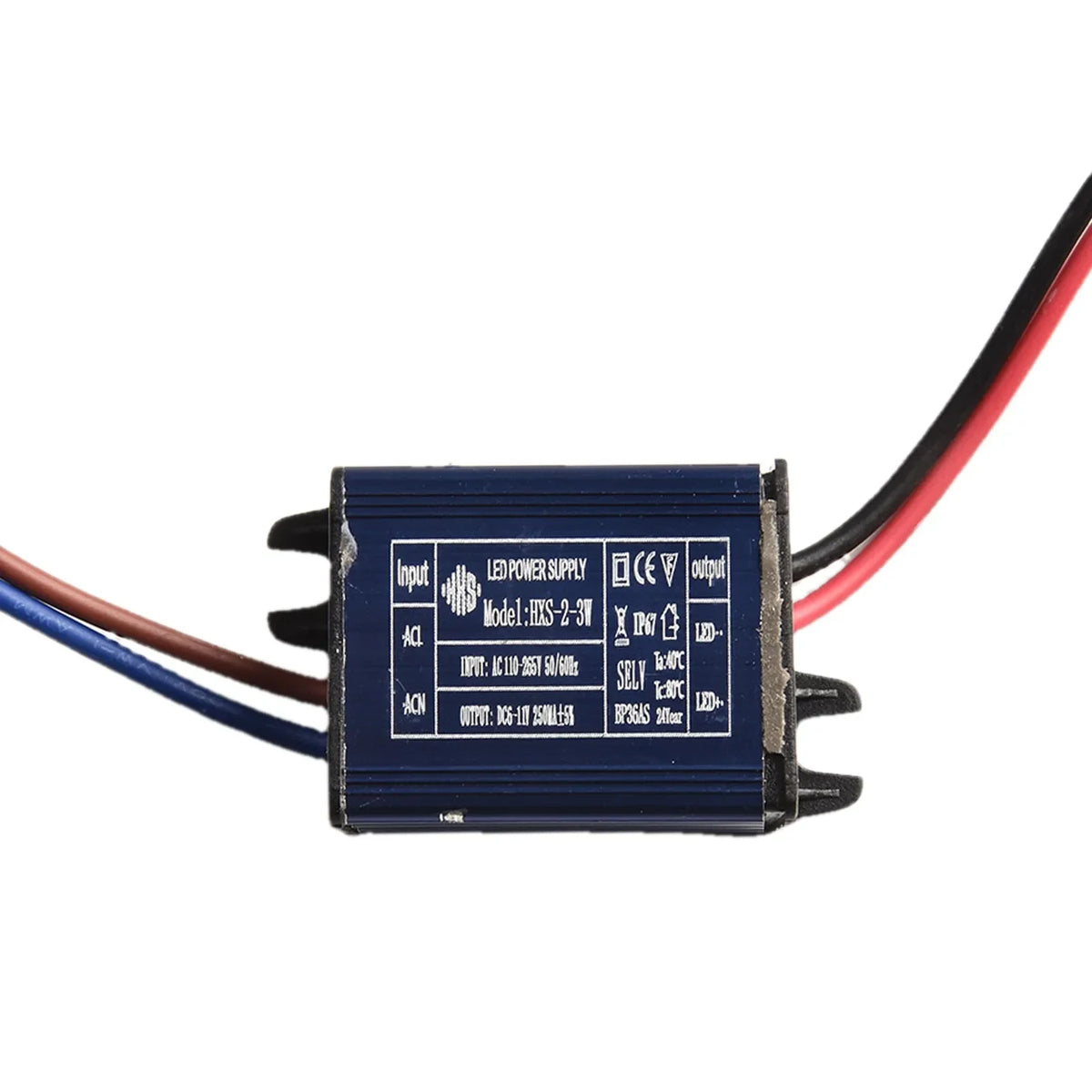 transformateur led bleu noir industriel ip65 étanche connecteurs électriques 3w 50w alimentation projecteur