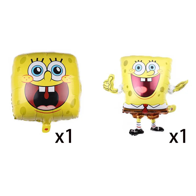 accessoires fête spongebob happy birthday ballons bannières cupcakes toppers anniversaire enfants thèmes cartoon