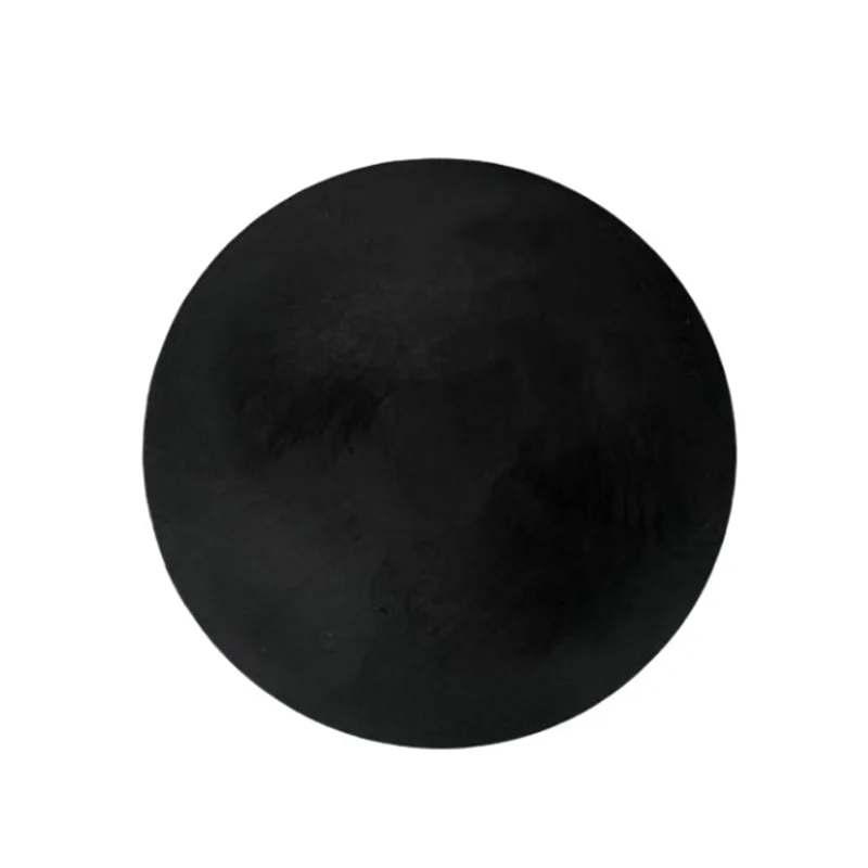 bougie noire moderne brillante sans support antidérapant 7cm diamètre 1.9cm profondeur