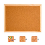 tableau d'affichage mural classique double face bois marron clous arrondis suspension photos étude decoration