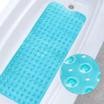tapis bain antidérapant noir texturé surface ventouses 40x101cm moderne salle bain