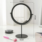 miroir maquillage argenté moderne portable ovale pouces pieds solides aluminium lisse salon chambre bain