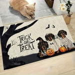 tapis halloween citrouilles boo chauves souris squelette polyester antidérapant moderne orange noir blanc