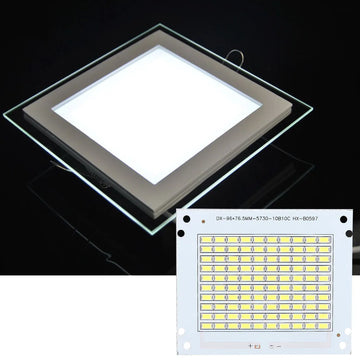 ampoule led 50w blanc 6500k module carré transparent moderne éclairage industriel fixations