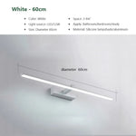 miroir led appliques murales modernes éclairage salle bain chambre coucher noir mat 40cm 60cm
