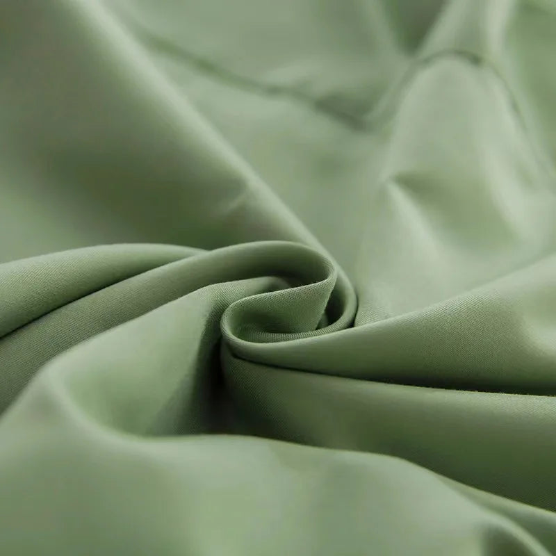lot draps lit unis vert pastel coton doux moderne chambre maison