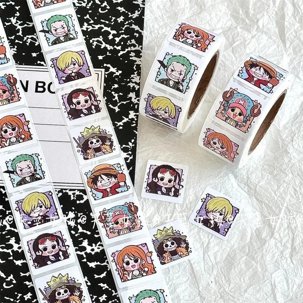 sticker autocollant personnages animés blanc multicolore dessin animé 500pcs kawaii fond uni