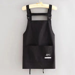 tablier cuisine marron vertolive rouge uni moderne fonctionnel boucles pocheavant étiquette logossering