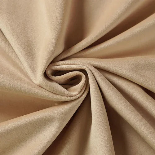 tissu velours polyester largeur 155cm couleurs vert beige rose bleu jaune uni opaque moderne