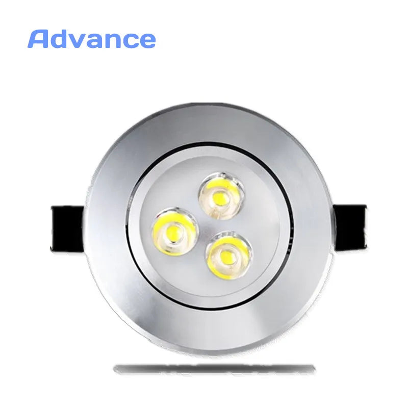 Spot LED argenté moderne grille aluminium 8.4cm 6.5 7cm