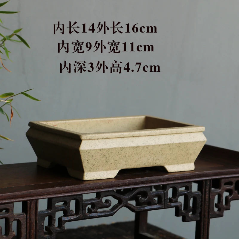 petit pot fleurs argile gris beige chinois artisanal maison