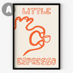 affiches modernes graphiques tasses espresso caffè noir blanc salon decoration