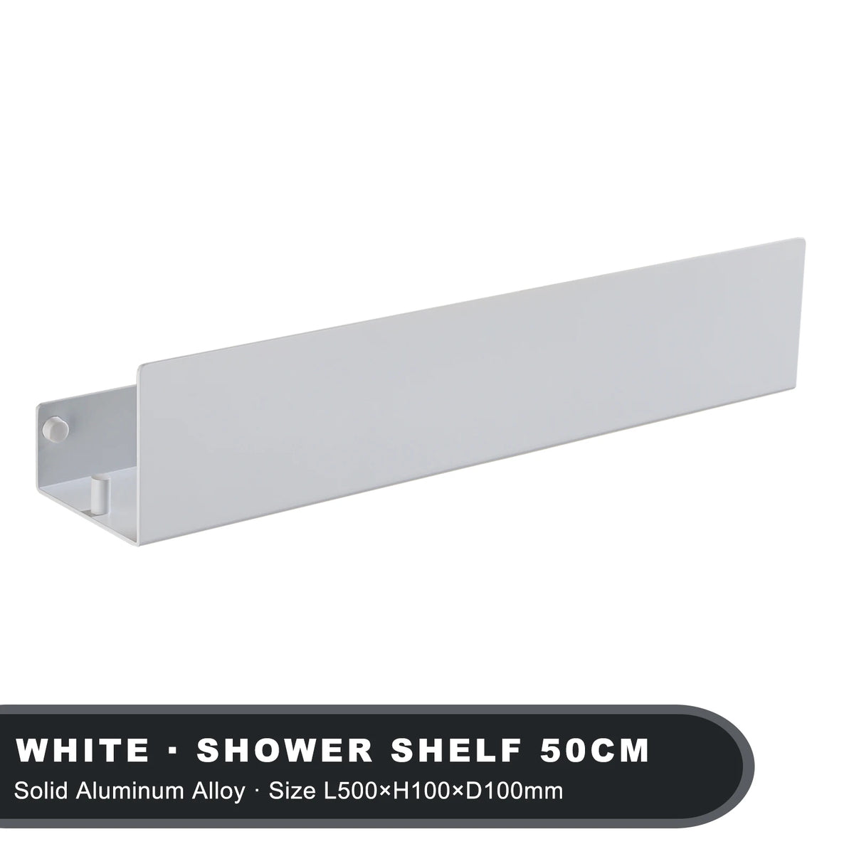 étagère murale blanche aluminium laquée moderne vis fixations 30 40 50 cm