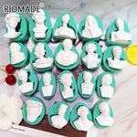 moules silicone bustes sculptés classiques aromathérapie gypse résine époxy decoration gâteau blanc vert