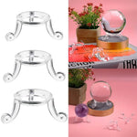 support transparent acrylique boule verre clip base décoration maison vintage ornemental