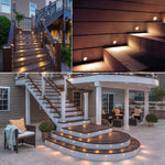 lampe led encastrable ip67 étanche blanc moderne jardin terrasse vis fixation câbles adaptateurs