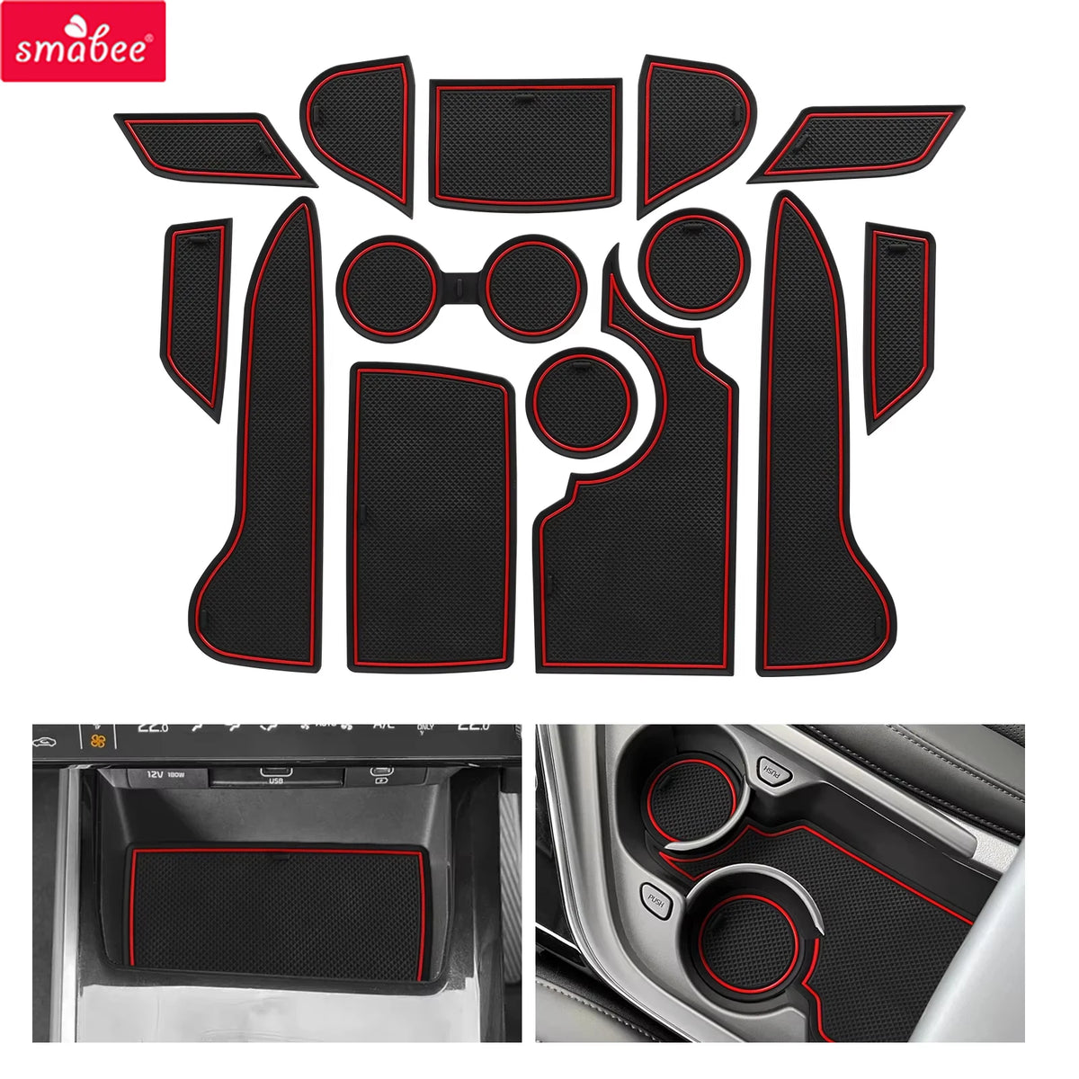 tapis antidérapants pvc texturé noir moderne adhésif console centrale porte kia niro ev 2023