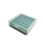 boîtes bijoux velours transparent violet bleu marine vert rouge contemporaines