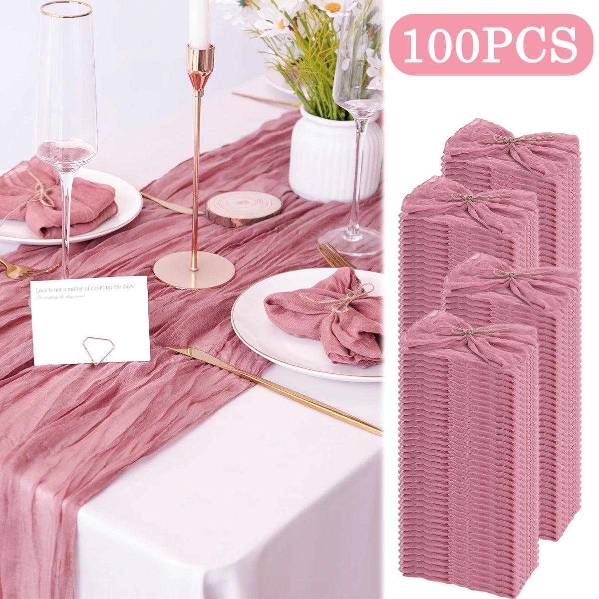 serviettes coton plissées rouge chic table maison restaurant 20x20inch