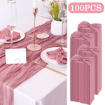 serviettes coton plissées rouge chic table maison restaurant 20x20inch