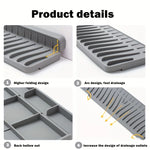 tapis drainage évier silicone gris moderne éponge vaisselle assiettes bols séchage respectueux environnement