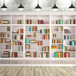 bibliothèque murale moderne rayées couleurs vives livres décorative grande taille