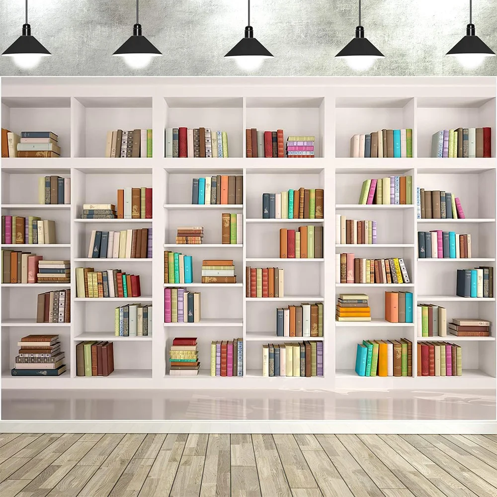 bibliothèque murale moderne rayées couleurs vives livres décorative grande taille