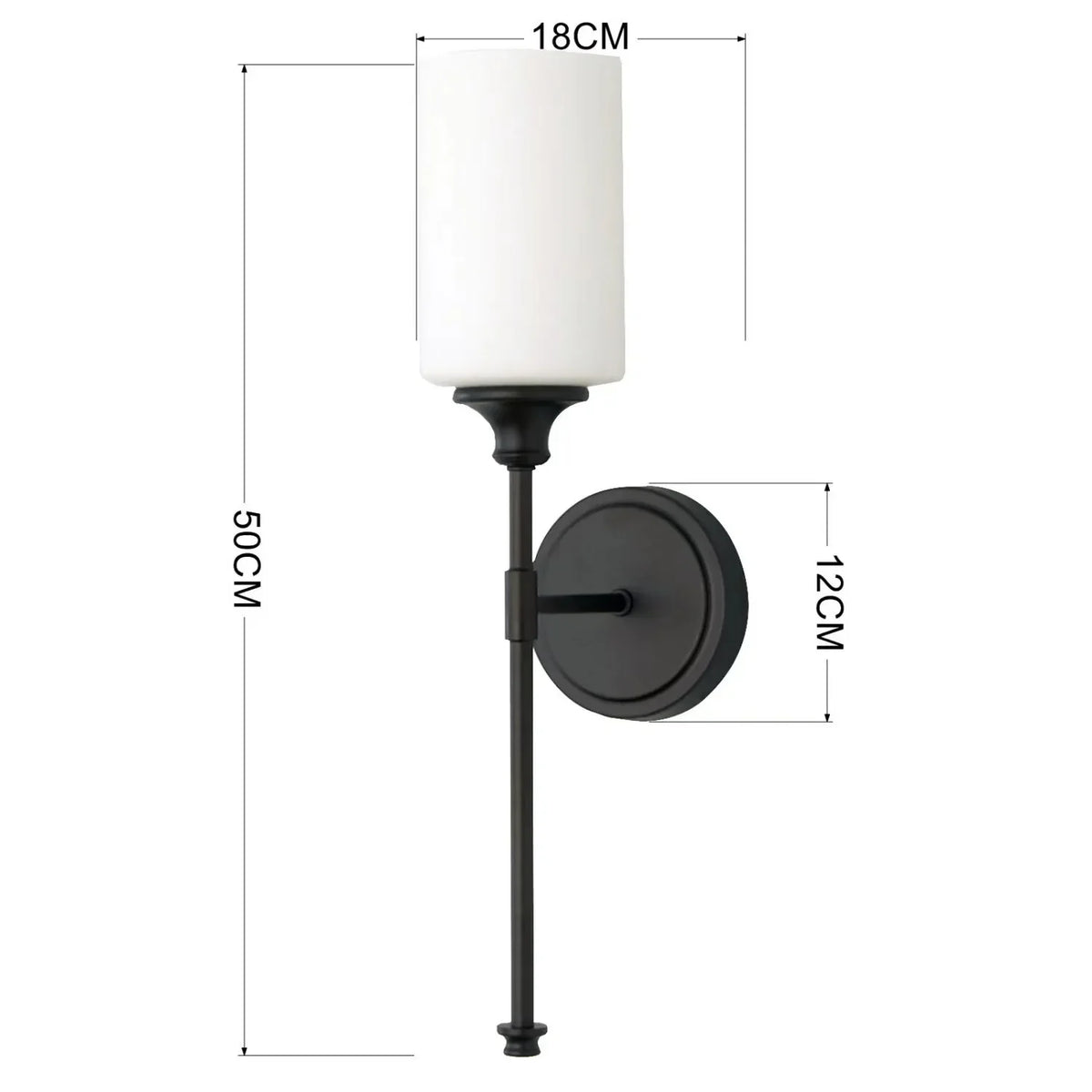 applique murale moderne blanc nickel éclairage quotidien fixée mur 18cm 15cm 9.6cm 50cm led