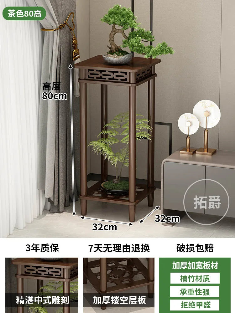 meuble rangement plantes marron foncé structure ajourée moderne sans fixation multiple tailles incluses