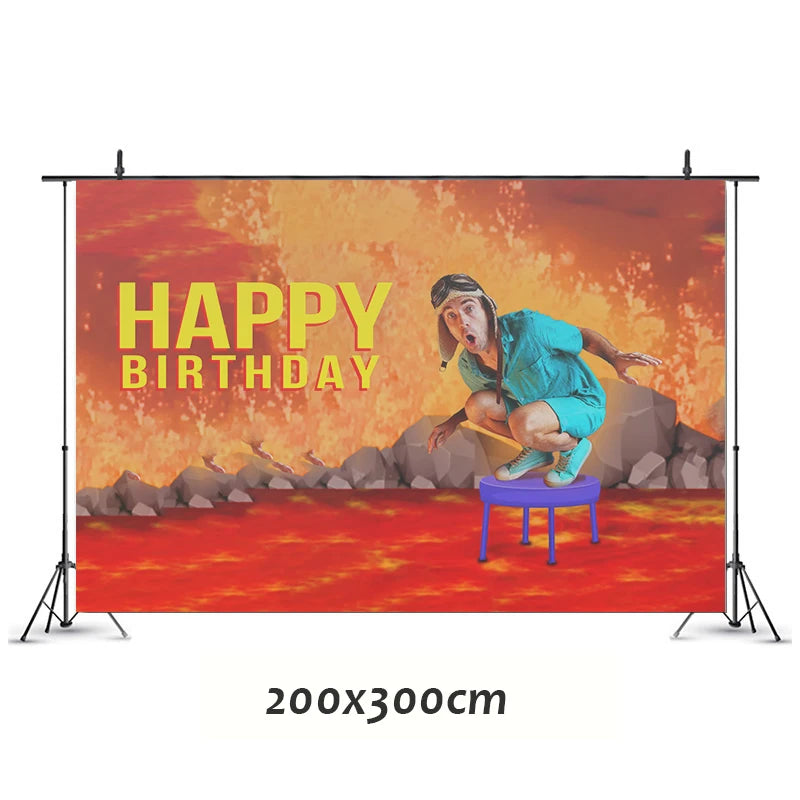 accessoires fête anniversaire gobelets pailles disques table thème sautillant happy birthday orange bleu blanc