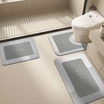 tapis bain moderne gris noir texte antidérapant salle bain maison