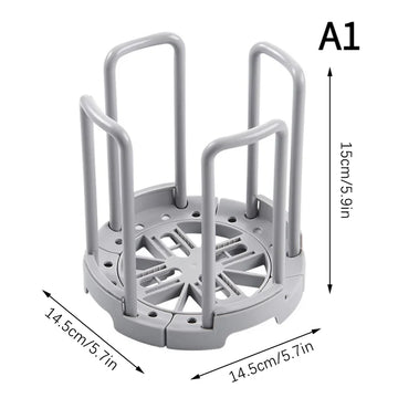 organisateur vaisselle assiettes bols gris blanc moderne rétractable rangement cuisine égouttoir tasses