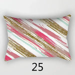 taie d'oreiller rectangulaire 30x50cm housse coussin décoration moderne motif abstrait coton polyester