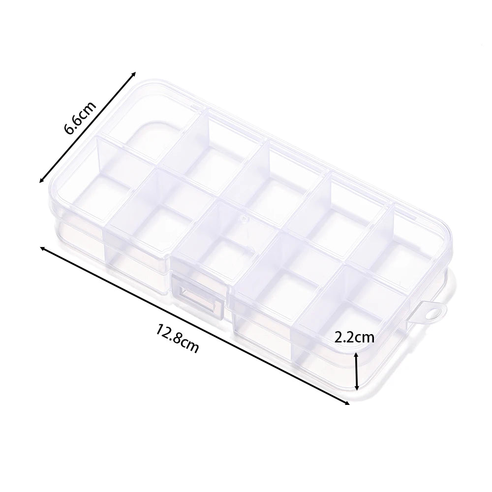 boîtes rangement transparentes 10 15 24 28 grilles clips modernes bijoux bricolage affichage storage