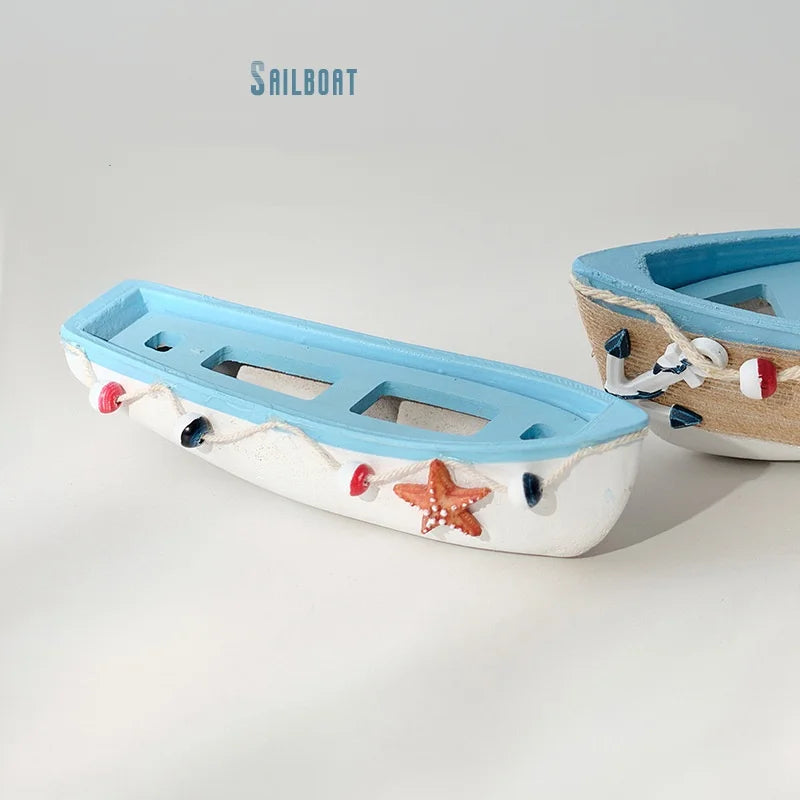 décoration maison bateau bois motif marin coquillages étoiles mer bleu blanc rouge