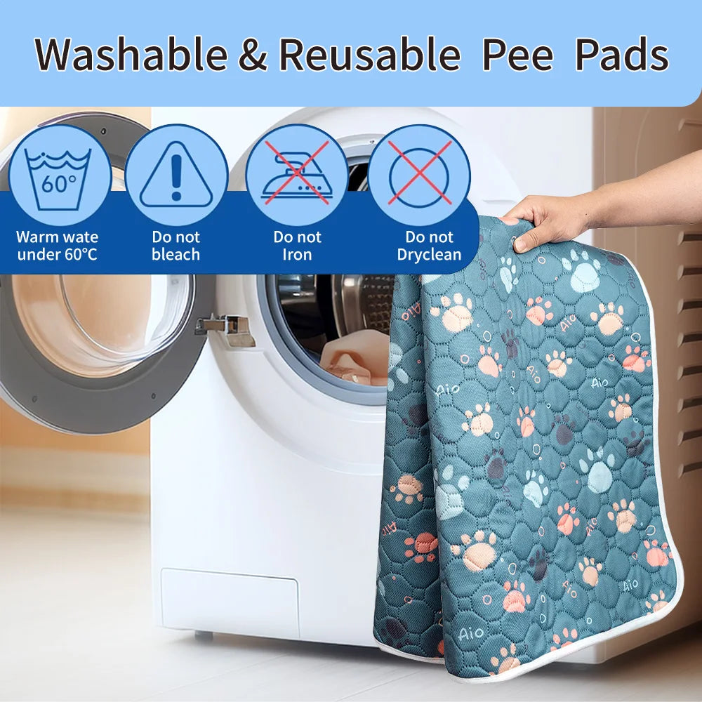 tapis absorbant imperméable chien chat motif pattes coeur lavable antidérapant intérieur moderne bleu