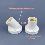 supports lampe blancs moderne rotation 45 degrés vis fixations abs matériaux