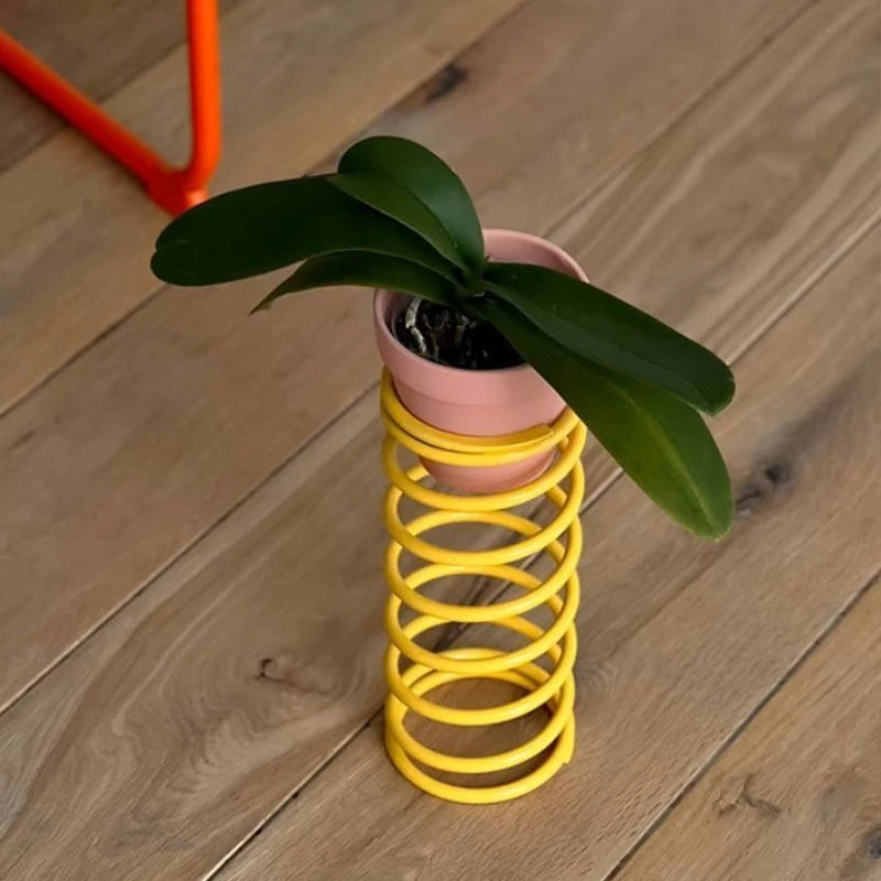 support plante moderne spirale adhésif pots plante vert bleu orange jaune