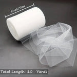 ruban tulle blanc fin 100 yards mariage anniversaire fête décorations élégantes translucent bricolage