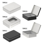 boîte rangement métal argenté moderne boîte cosmétique storage box respectueux environnement 95x70x25mm