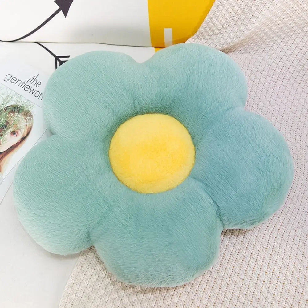 coussin fleur doux moelleux blanc noir vert jaune rose violet moderne enfant 35cm
