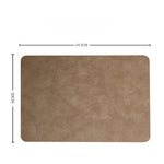tapis table simili cuir noir marron gris moderne respectueux environnement essuyable lavable 45x30cm