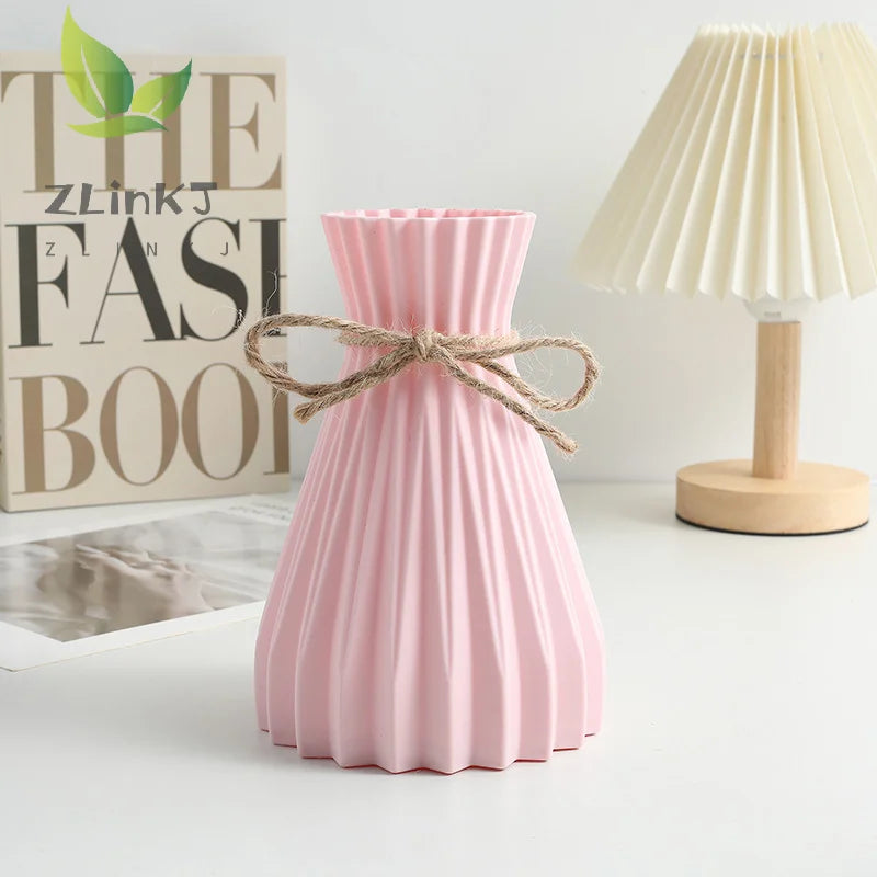 vase moderne élégant rose blanc vert bleu gris beige rayures plissées opacité cordelette
