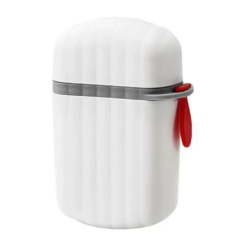 boîte savon voyage moderne blanche rayures horizontales étanche clip fixe hygiène rangement pratique