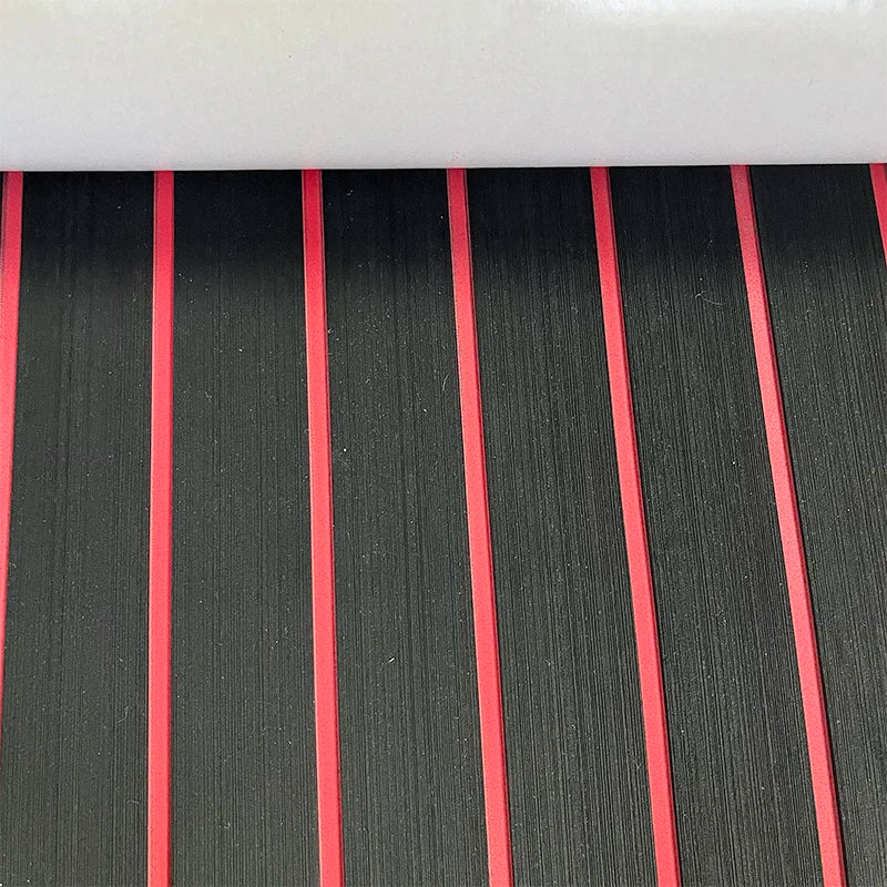 tapis sol orange rayures noires adhésif moderne 240x45cm surf bateau fibre verreextérieur antidérapant