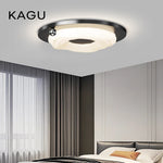 plafonnier led moderne noir blanc rond ondulé opacité éclairage surface tactile minimaliste chambre salon